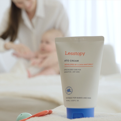 Lesstopy ATO Cream for Infants, Organic Sensitive Skin Moisturizer
